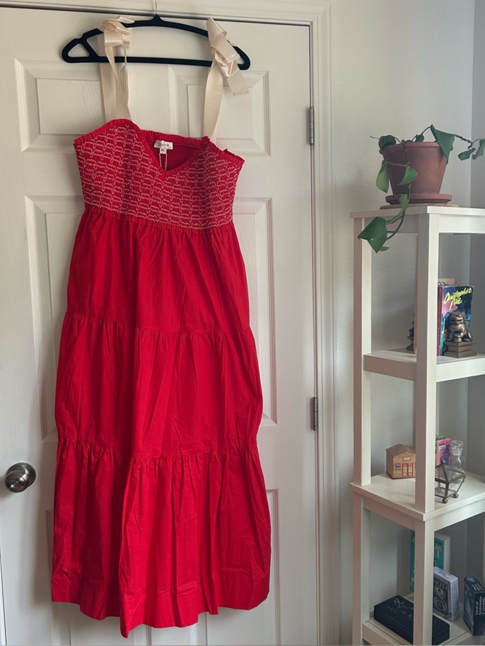 Lovelo red midi dress with bows size 2x nwt